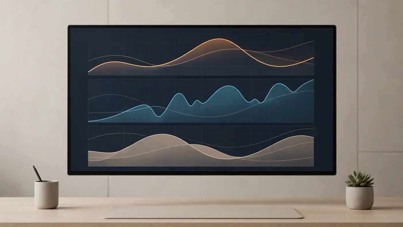 Gráficos de mercados financieros europeos en un monitor grande